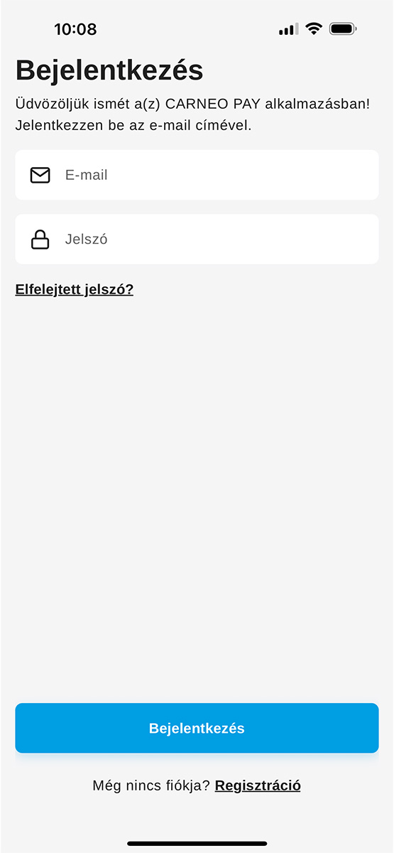 Carneo Pay prihlasenie HU